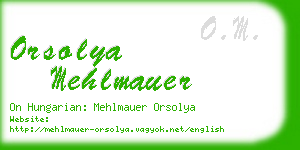 orsolya mehlmauer business card